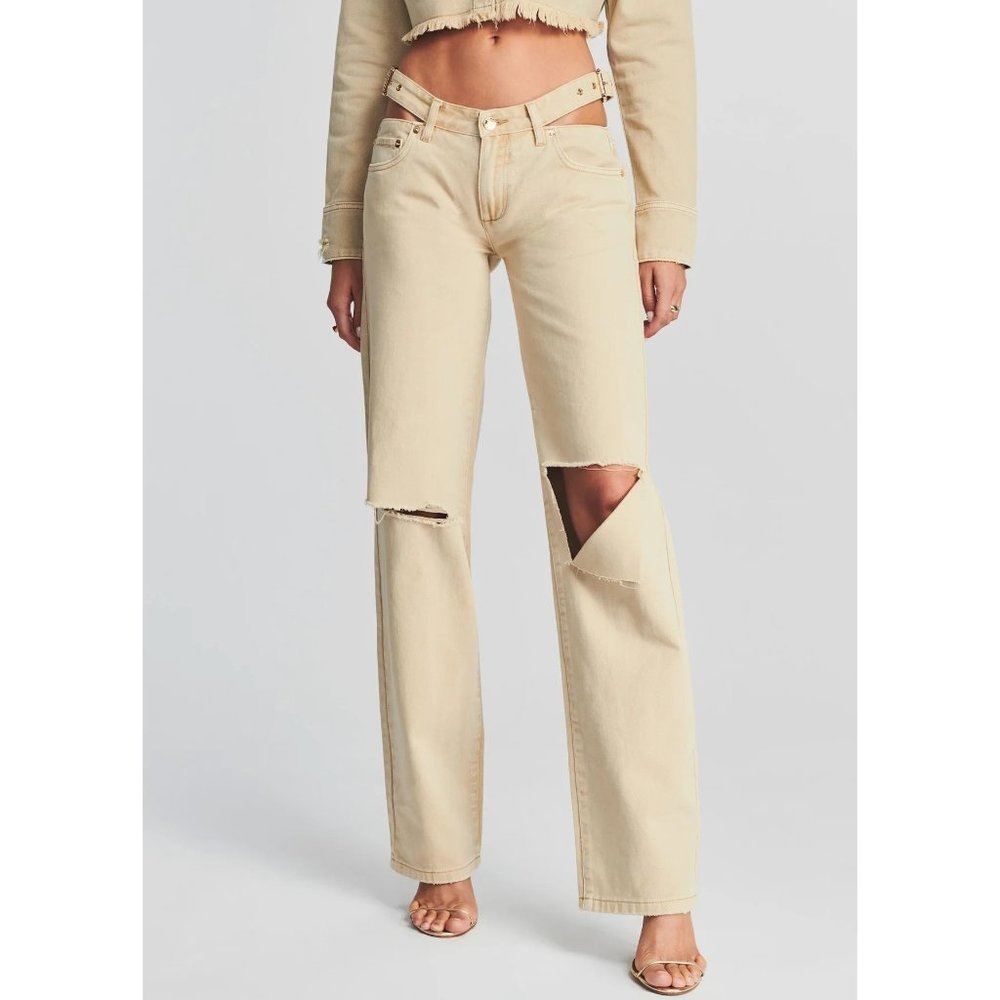 SER.O.YA Christy Cut out Jeans in Savannah 26 New Womens Denim Pants